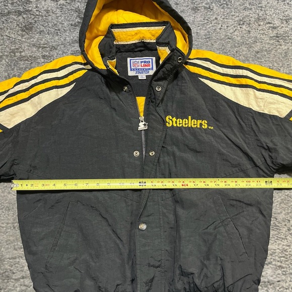 Vintage 90s Pittsburgh Steelers Starter Puffer Jacker Mens XL Pro Line NFL - Picture 12 of 15